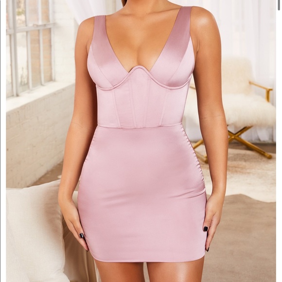 underwire satin dress
